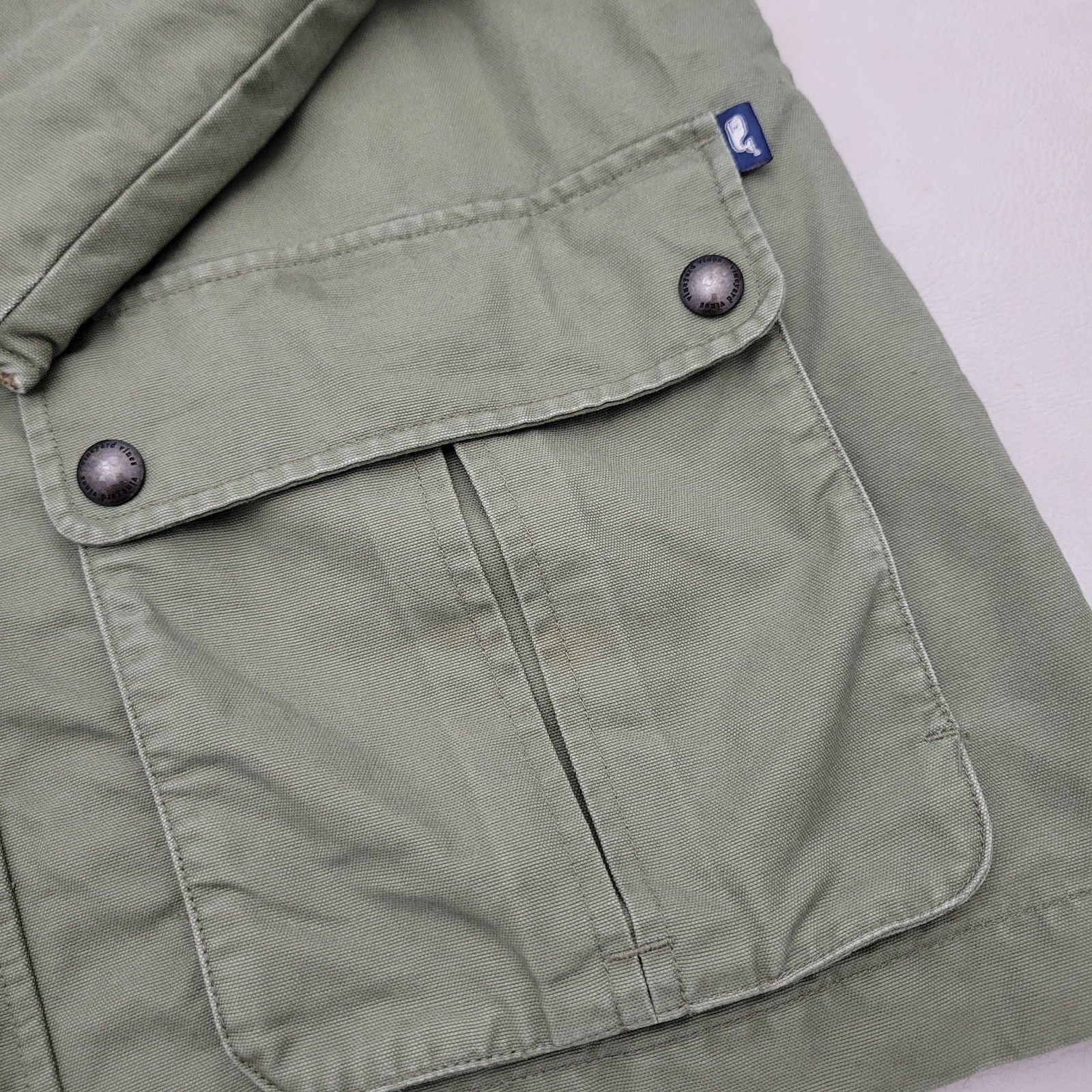 Vineyard Vines Mens Coat Boatyard Barn Chore Military Canvas Corduroy Green XL