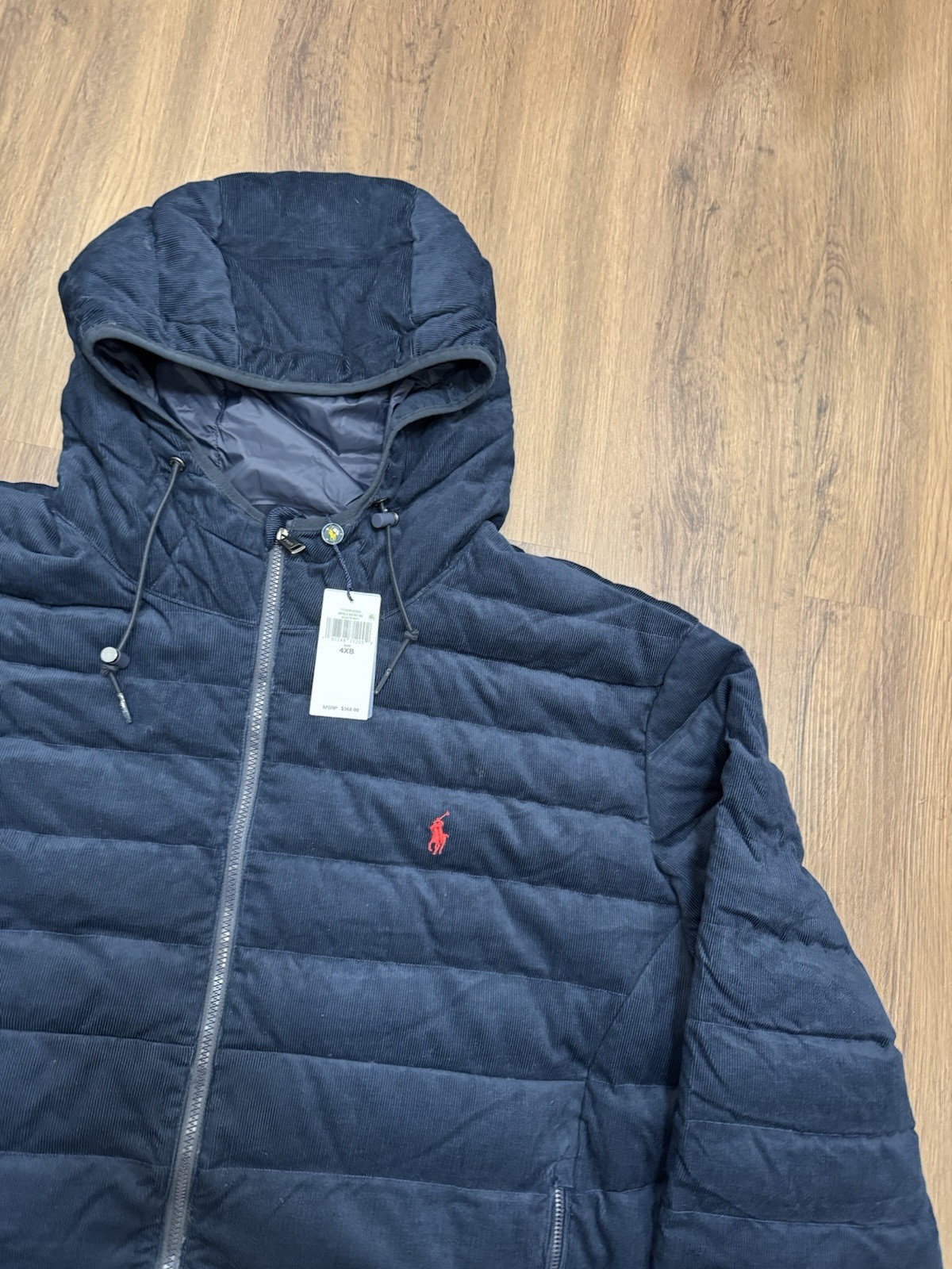 Polo Ralph Lauren The Colden Corduroy PUFFY HOODED Jacket NAVY Men’s Size 4XB