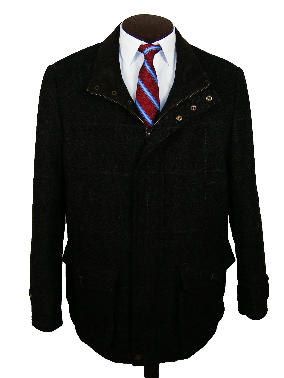 MENS SZ L VINCE CAMUTO TWEED STYLE MOON FABRIC ENGLAND HUNTING SHOOTING COAT