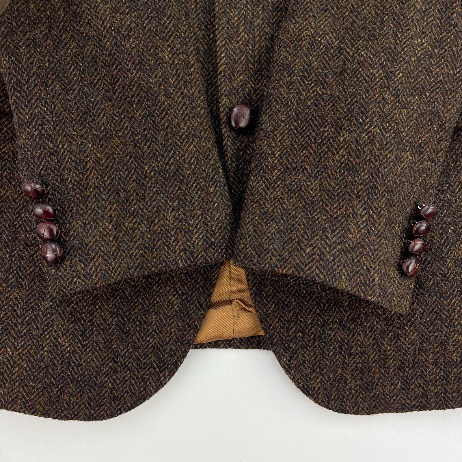 Barbour Tweed Blazer Mens UK 38R Brown Valley Mallalieus Wool Country Jacket