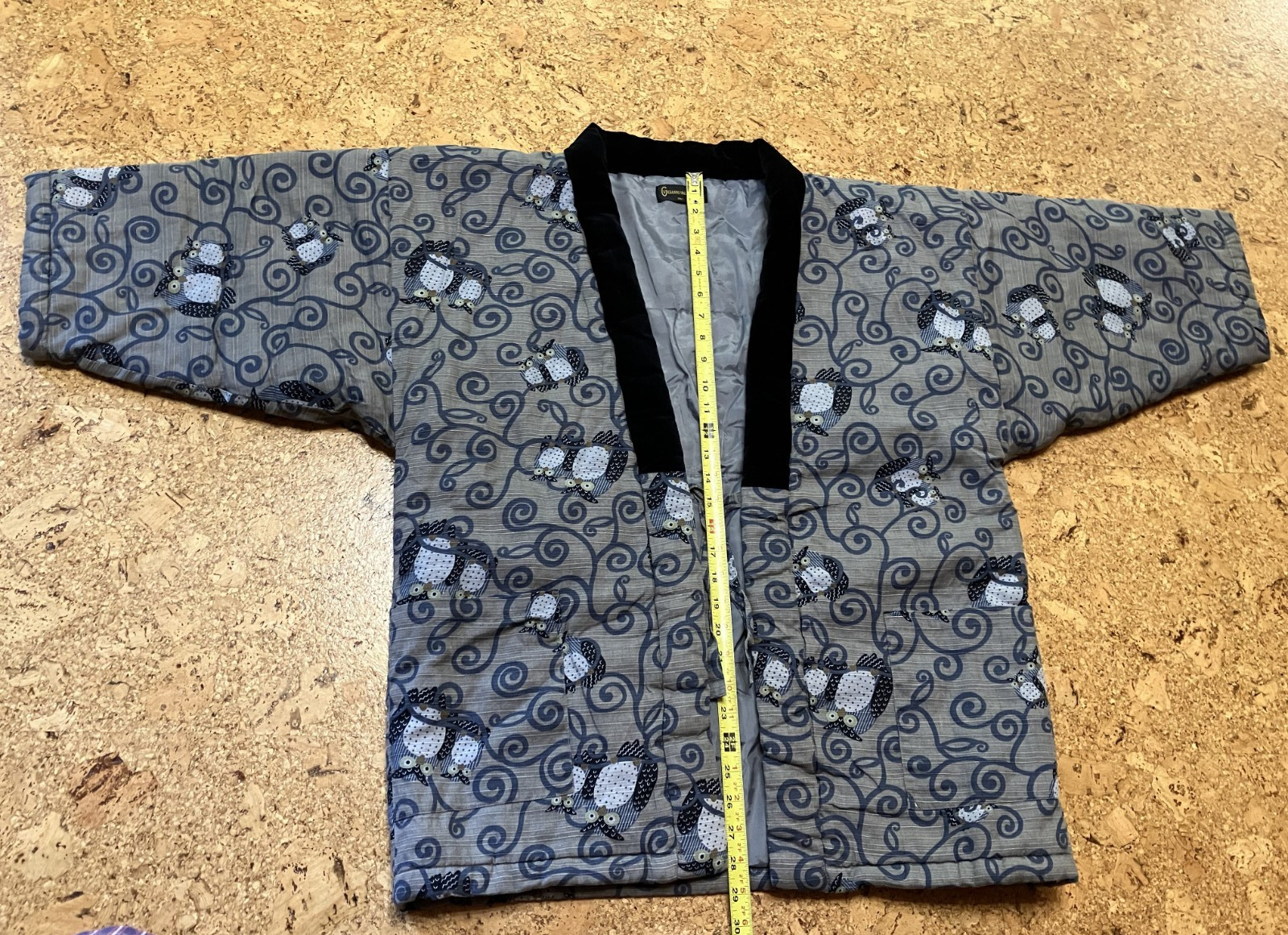 Vintage GIANNI VALENTINO Japan Hanten Jacket Owls Pattern Men’s Large-US Seller