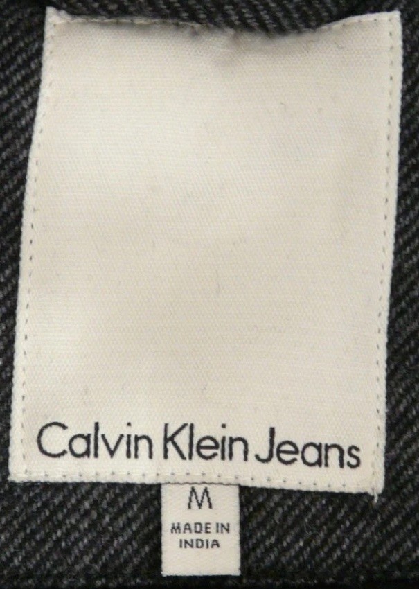 Calvin Klein Bomber Jacket Mens M Charcoal Gray Zip Pockets Ribbed Heavyweight