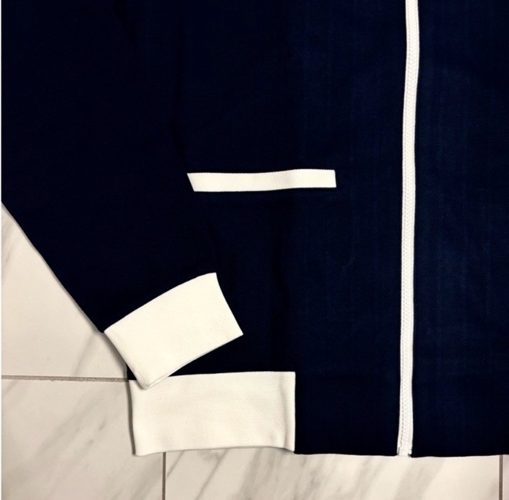 Lacoste Men’s Full Zip Tennis Jacket Navy Blue White $220 New