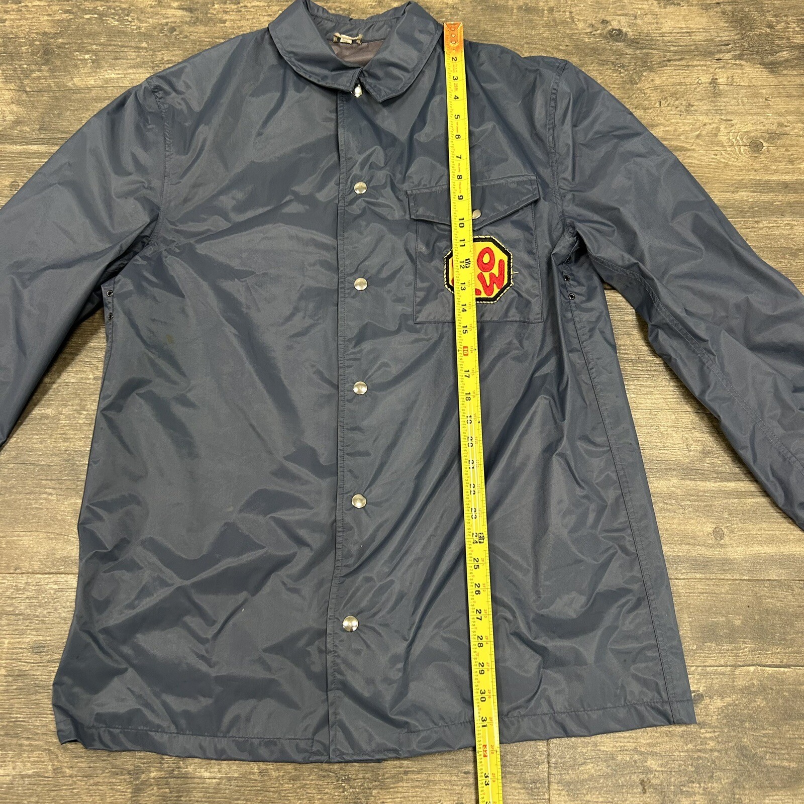 Vintage Blauer Nylolite Rain Jacket/Coat Men Size Medium Blue SLOW