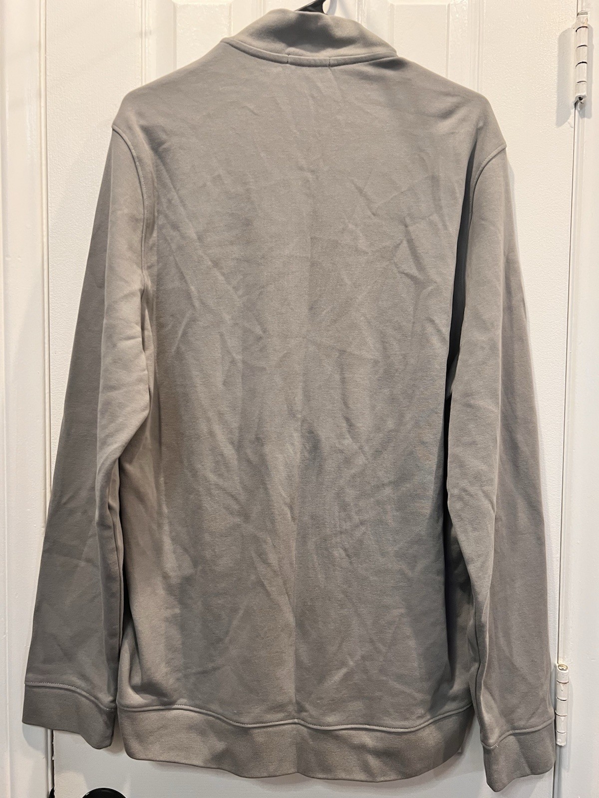 Alfani Mens Size XL Gray Textured Pique Knit Full Zip Bomber Jacket Sweater Coat