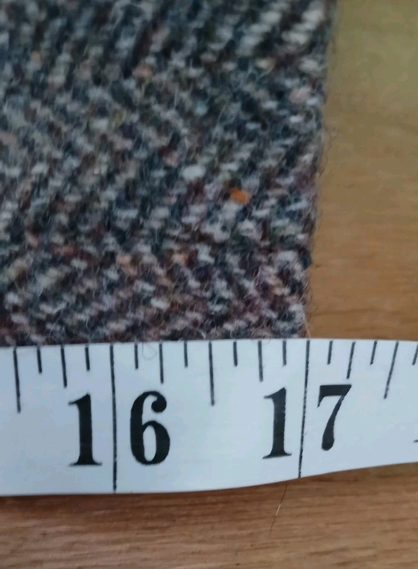 Harris Tweed Blazer Mens Large 42 Herringbone Jacket 100% Wool Grey Vintage