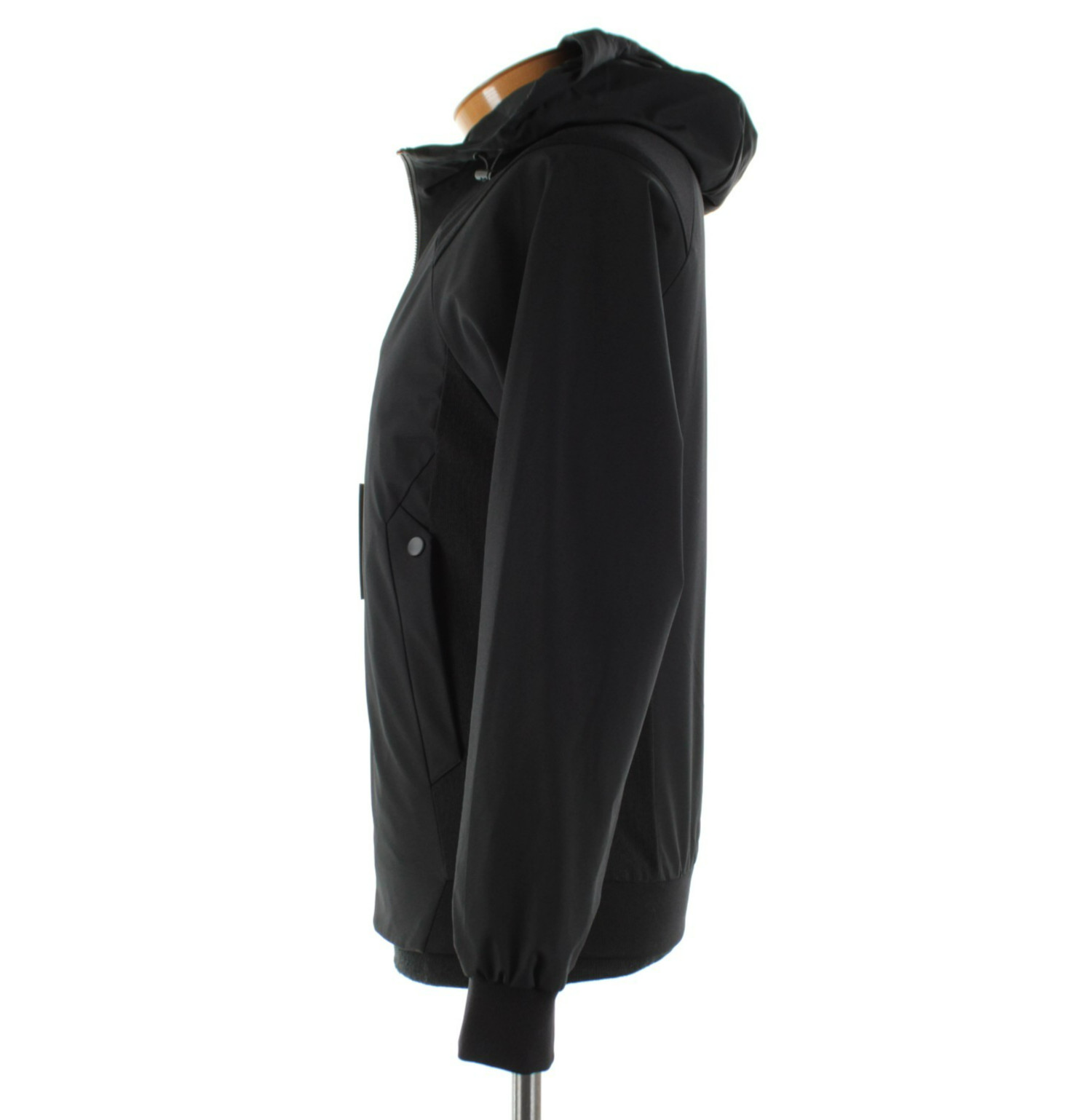 Cardinal of Canada NWT Mixed Media Hooded Jacket Size Medium US In Solid Black