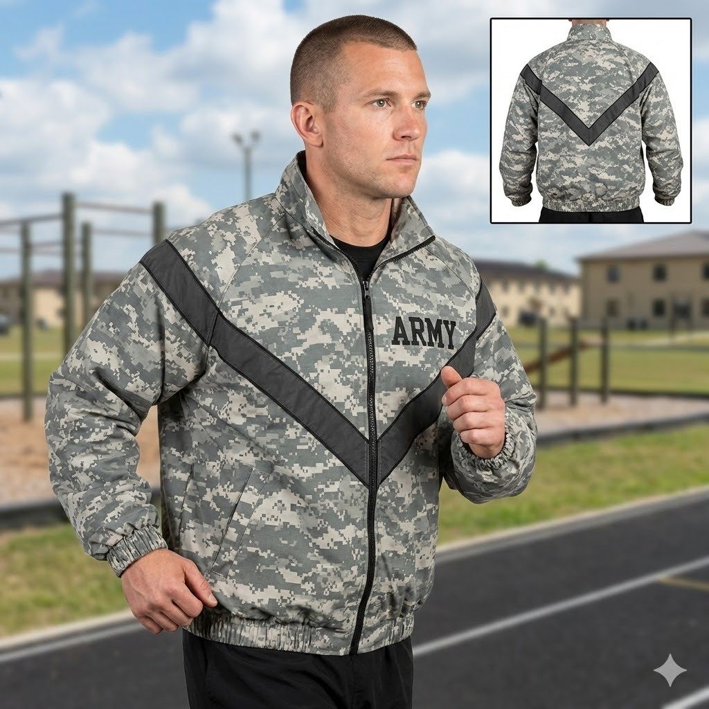 US Army IPFU Training Jacket ACU Digital Camo Gray Medium Long 8415-01-575-4510