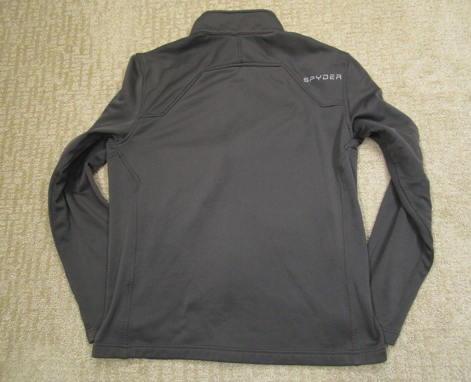 Spyder Jacket Men Medium Gray Full Zip Chambers Lightweight Running Training