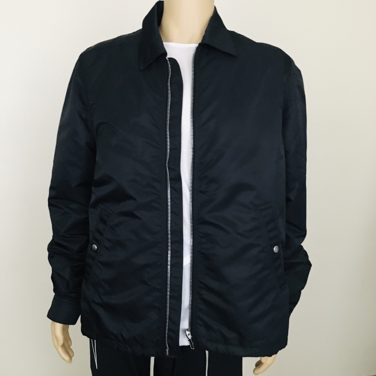 Rick Owens DRKSHOW BRET 1 – Zipfront Men’s Jacket – Black Size XL – DU01D1783 –