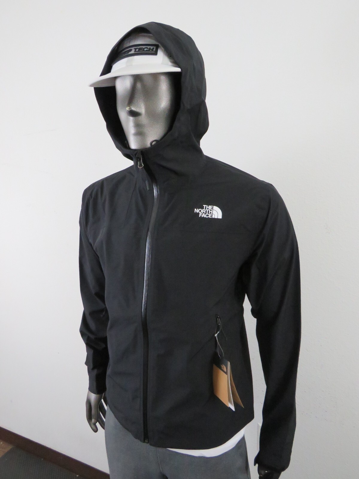 Mens North Face Active Stretch Rain Shell Dryvent Waterproof Hoodie Jacket Black