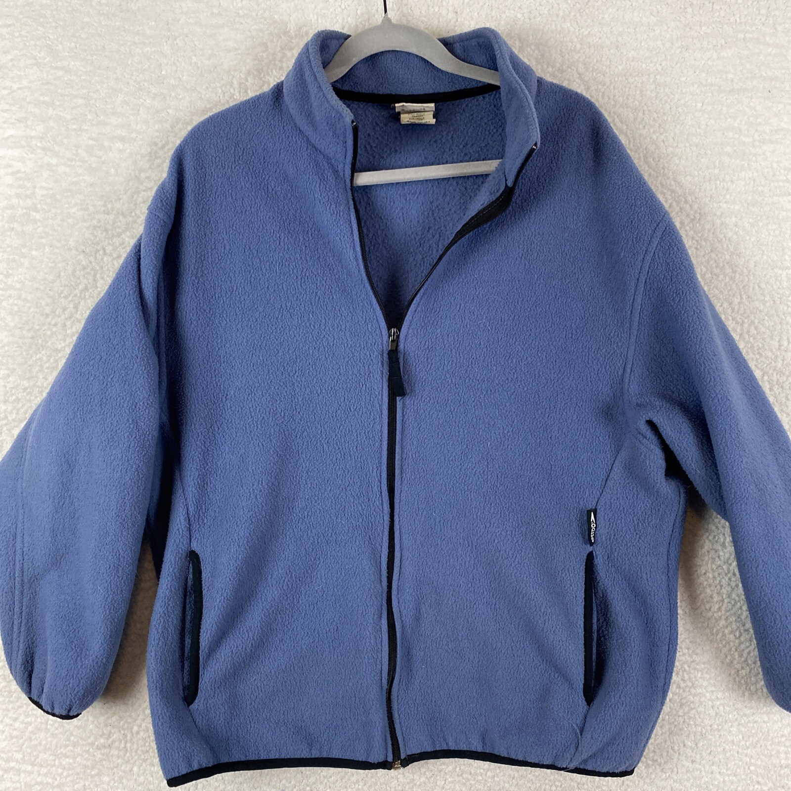 Speedo Fleece Sweater Jacket Mens XL Vintage Light Blue Warmup 80’s 90’s Y2K