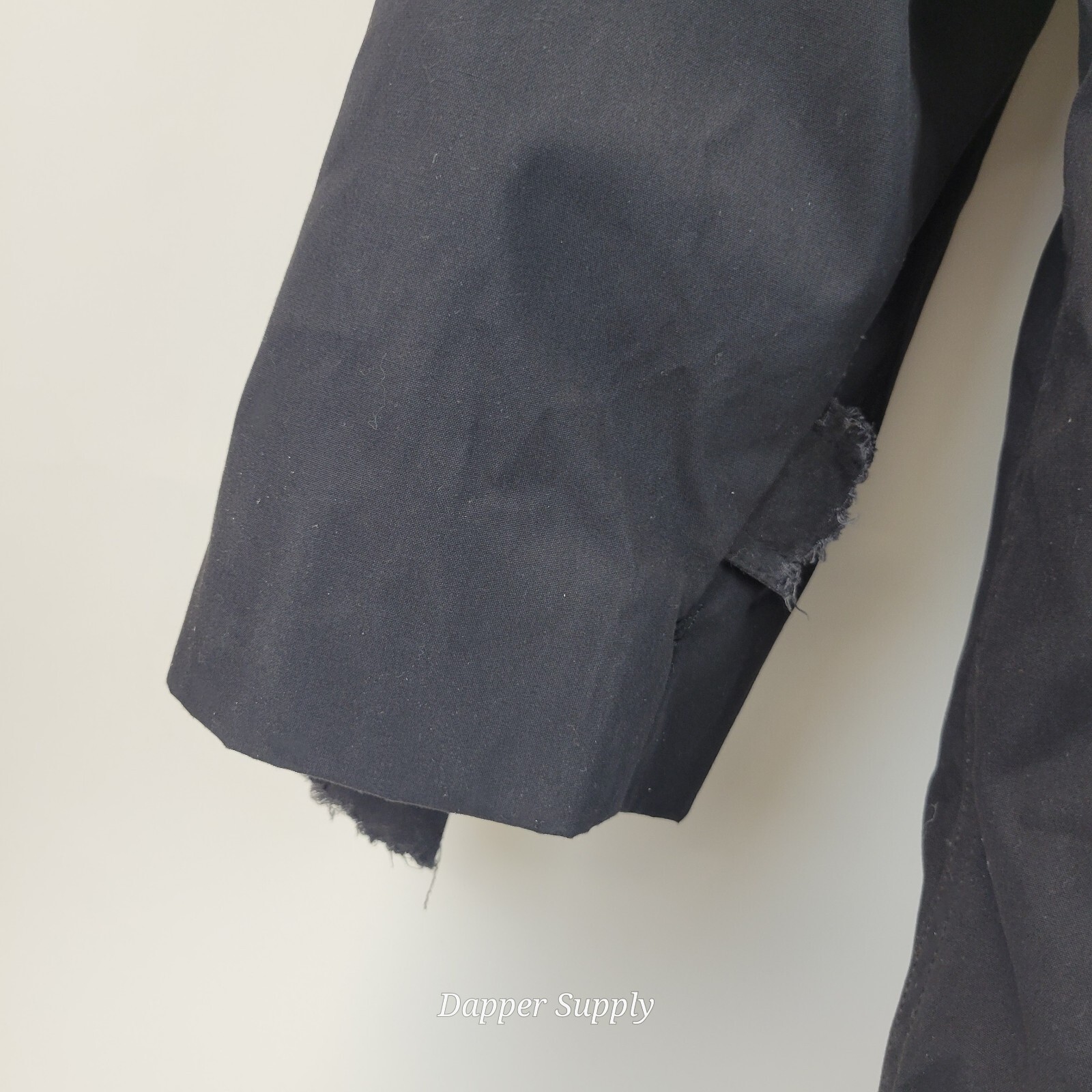 Garrison Collection DSCP Black All-Weather Trench Coat Full Liner Size 40XS