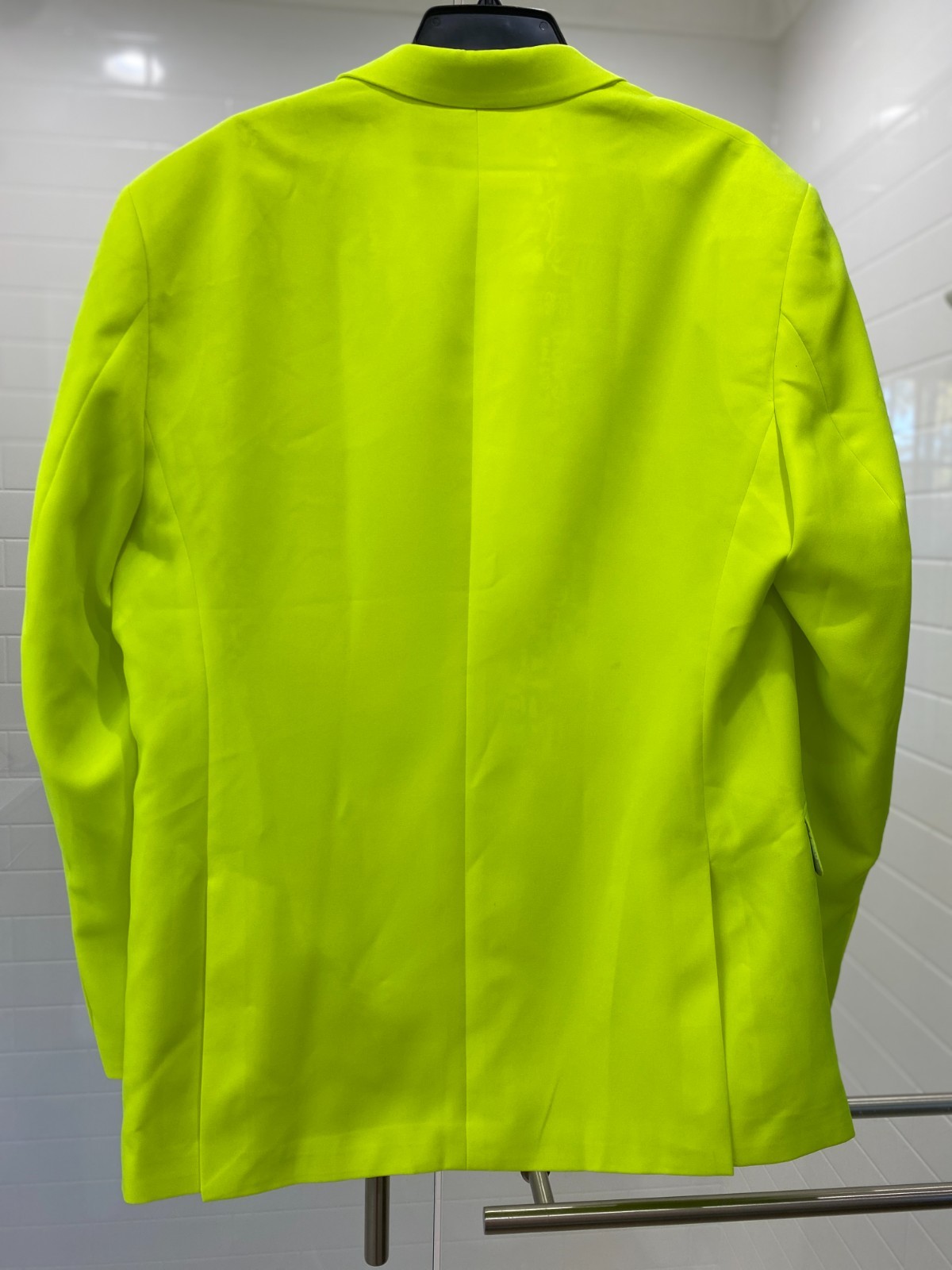 NEW SOLD OUT SHINESTY NEON yellow “STAY WEIRD & SHINE ON” MENS SUIT 44 Pant33/34