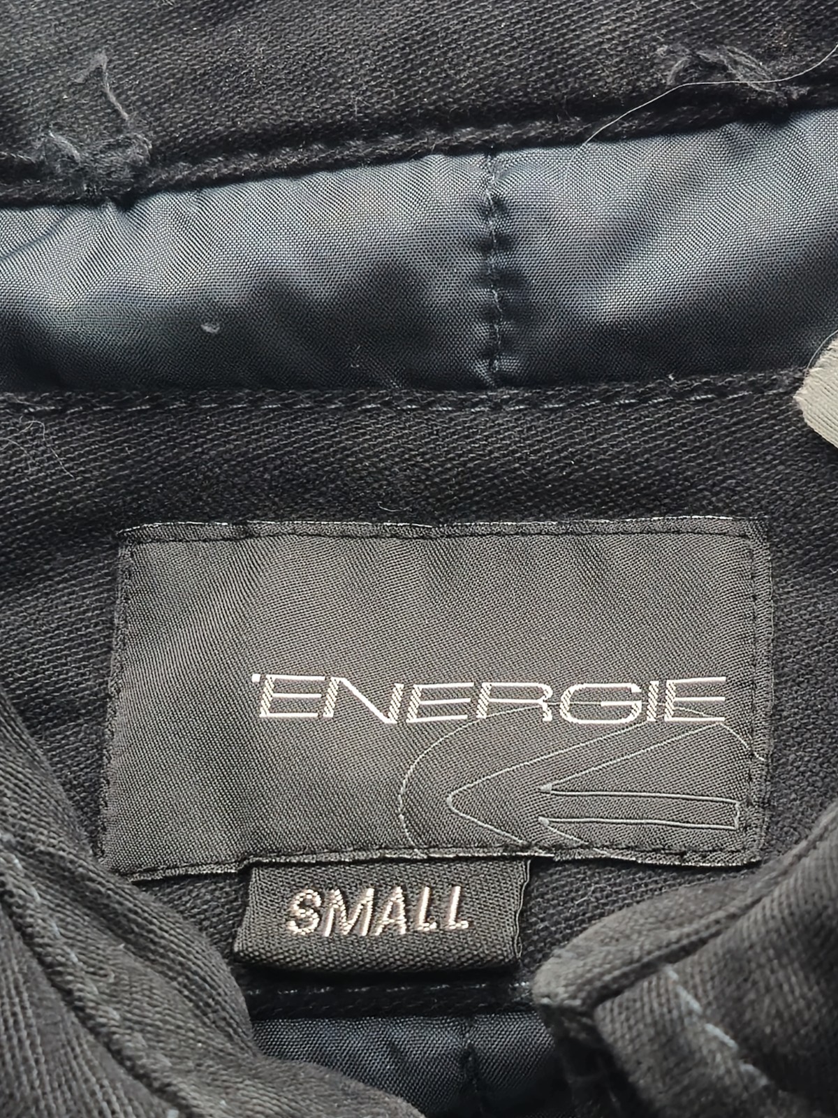 Mens Energie Vintage Military Style Double Breasted Jacket Size S Black Excellent…