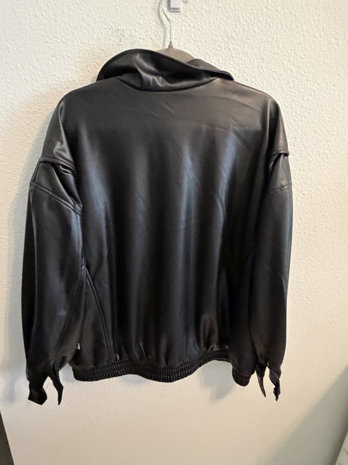 Stella Tweed Men’s Black Full Zip Bomber Jacket Spread Collar Sz XL