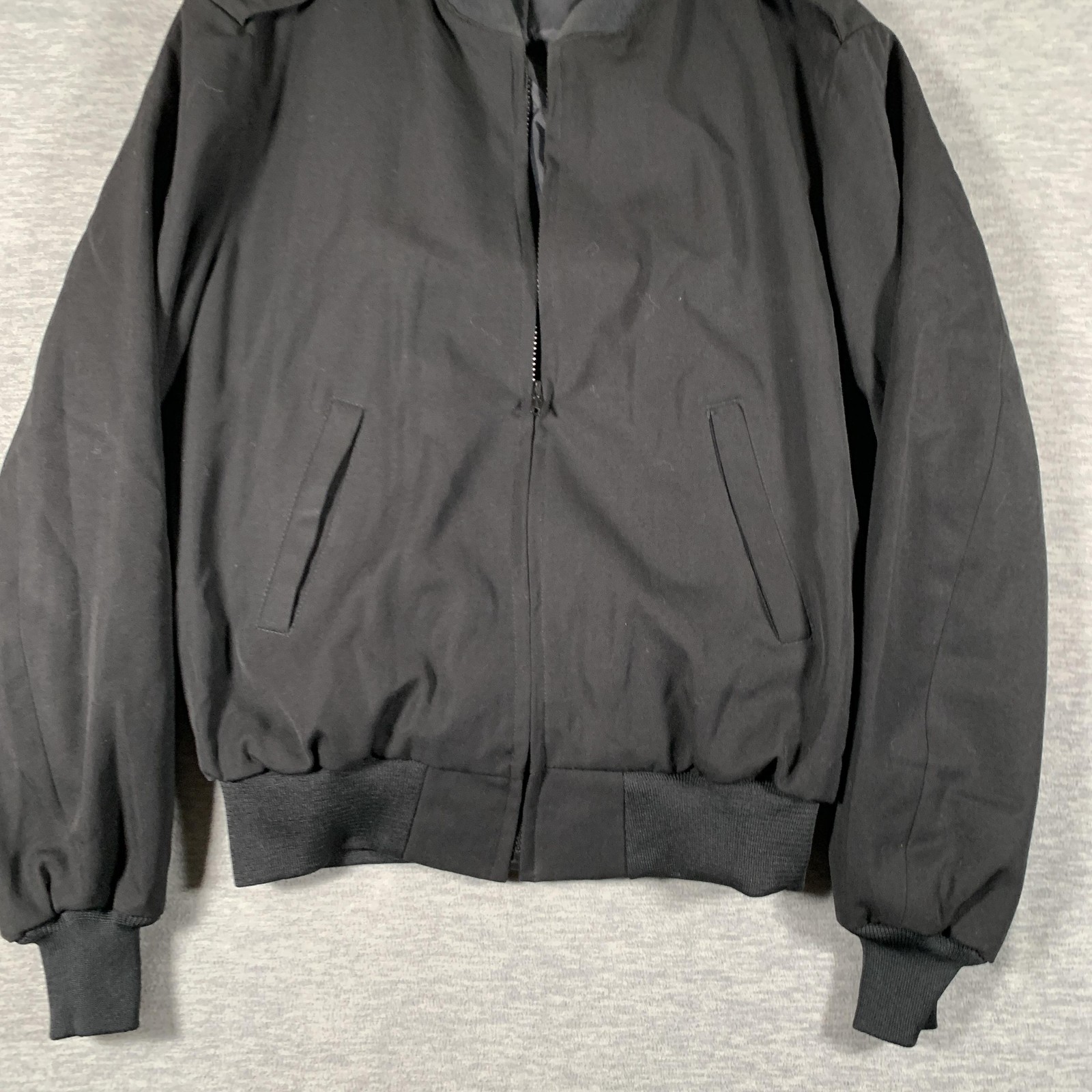 Patriot Jacket Mens 40 Regular Black Windbreaker Bomber Removable Liner