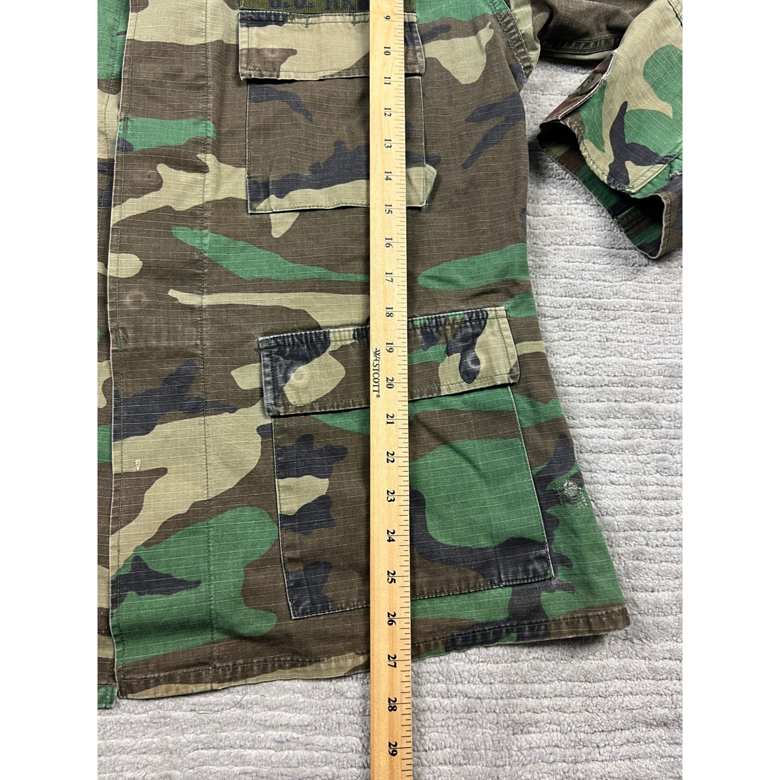 US Military Surplus Jacket Men Medium Regular Green Woodland Camo BDU Field Coat