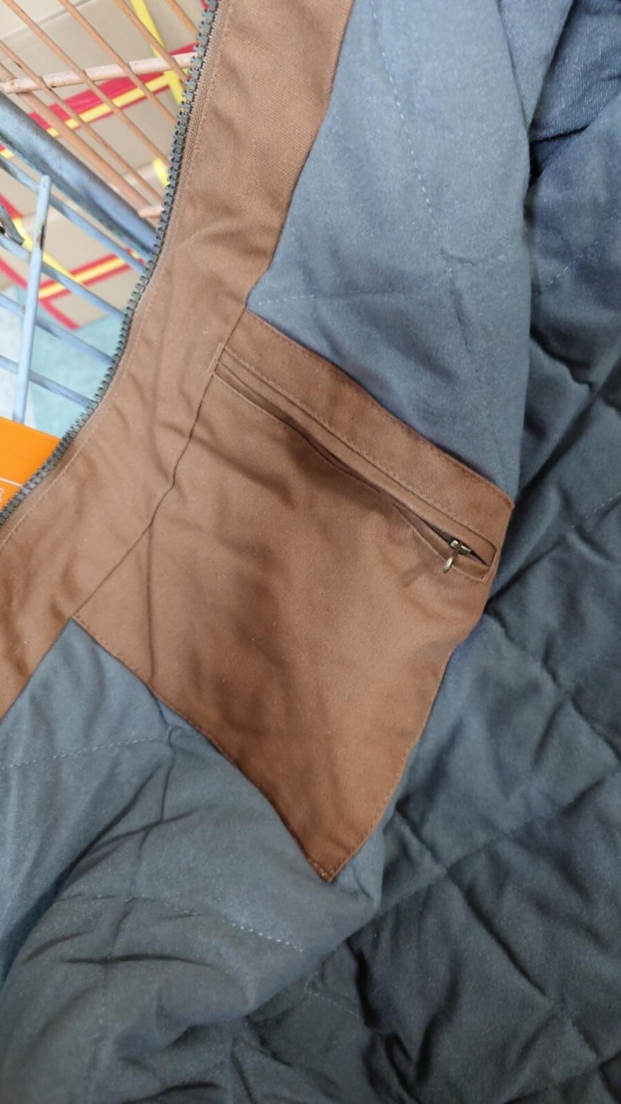 Men Sandstone Canvas Quilted Thermal Lined Duck Coat Winter Duck Jacket Work