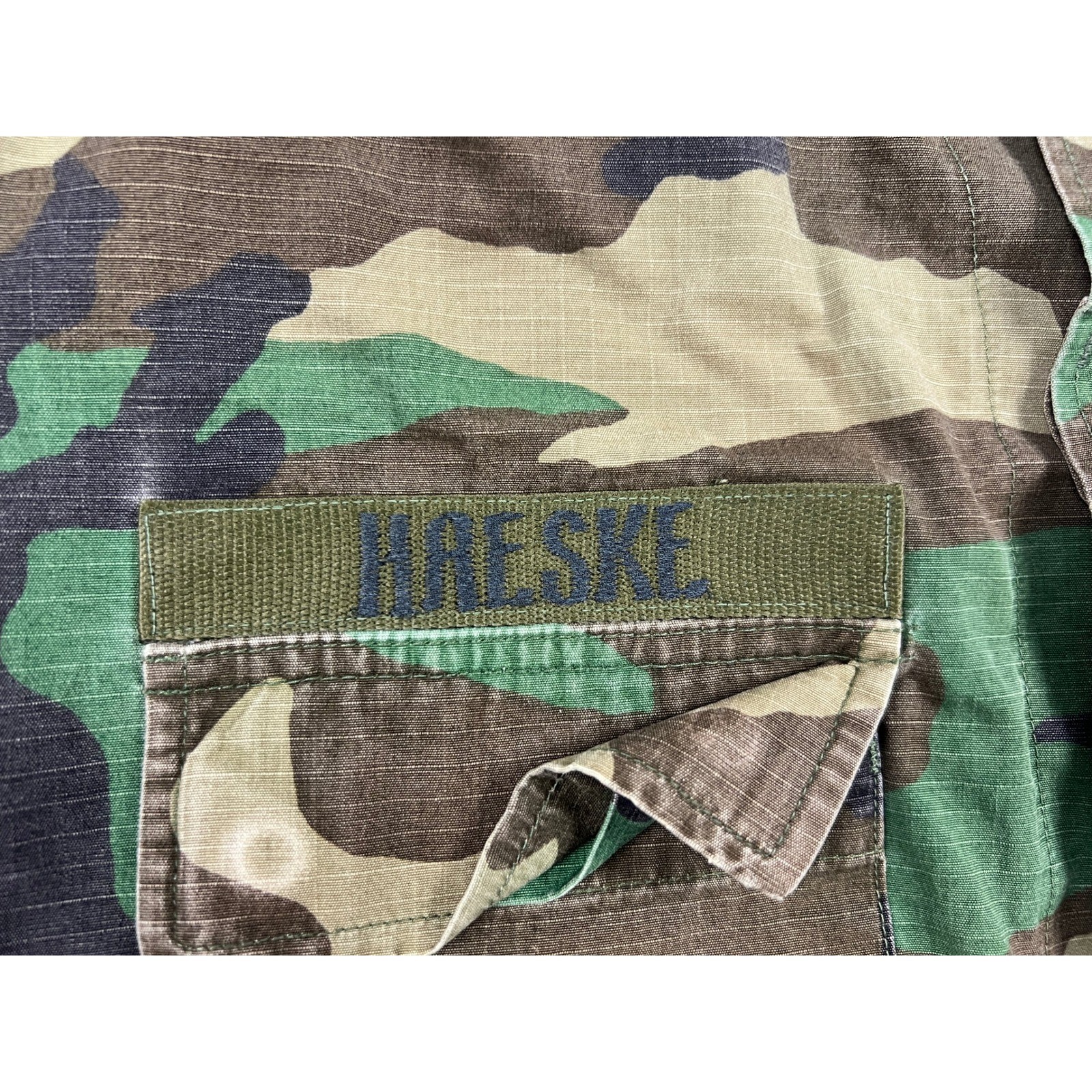 US Military Surplus Jacket Men Medium Regular Green Woodland Camo BDU Field Coat