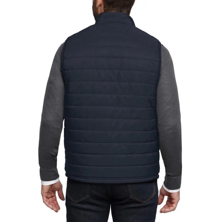Banana Republic Men’s SMALL Lot of 2 Black & Blue Quilted Full Zip Vests NWT