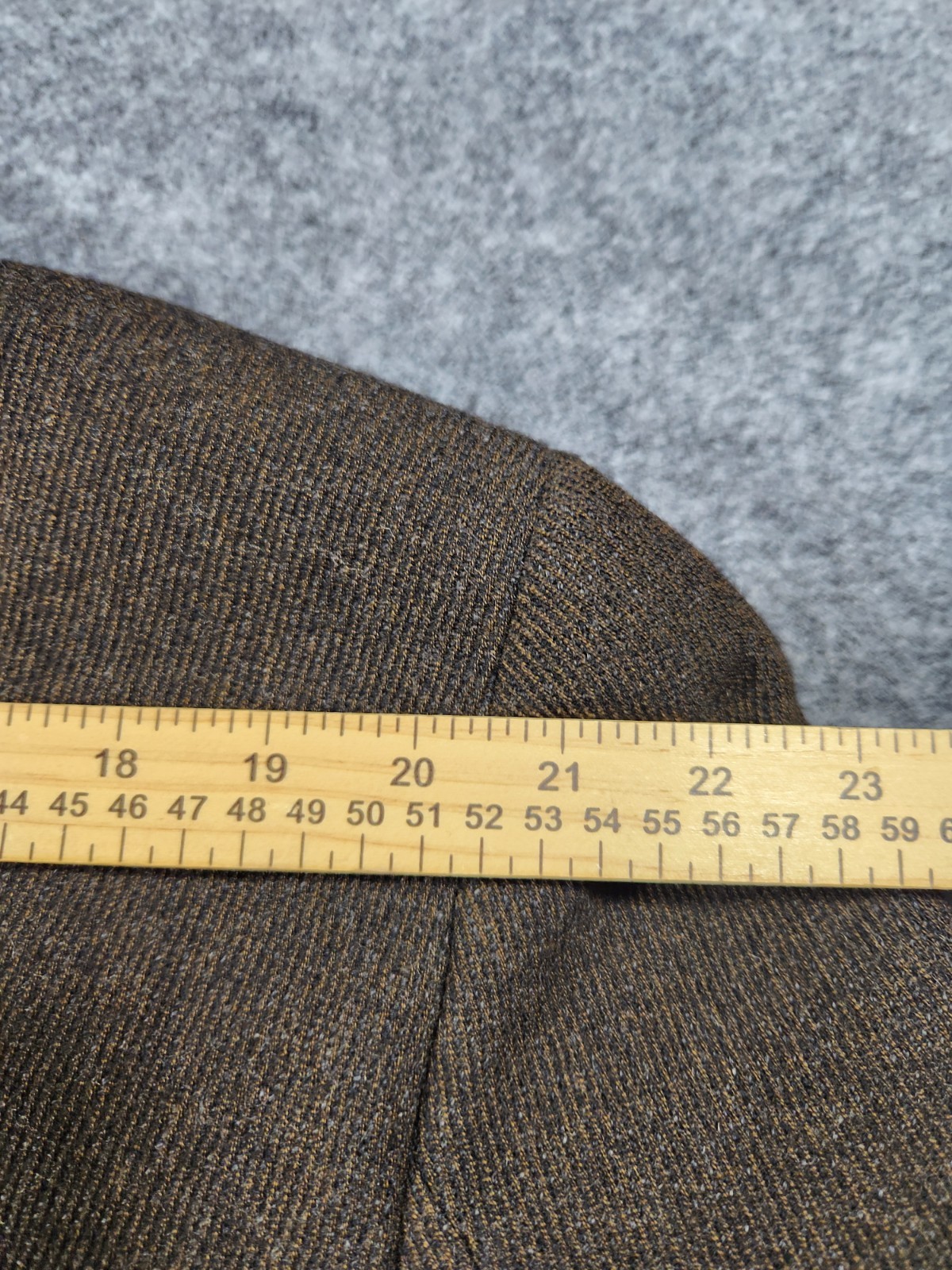 VTG Ermenegildo ZEGNA Overcoat Men 44 EU 54 Brown Herringbone Tweed Long Jacket
