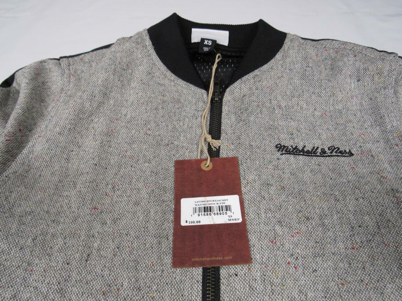 New Mitchell & Ness Mens Size XS-S-M-L-XL-2XL-3XL Gray Lavish Sports Jacket $100