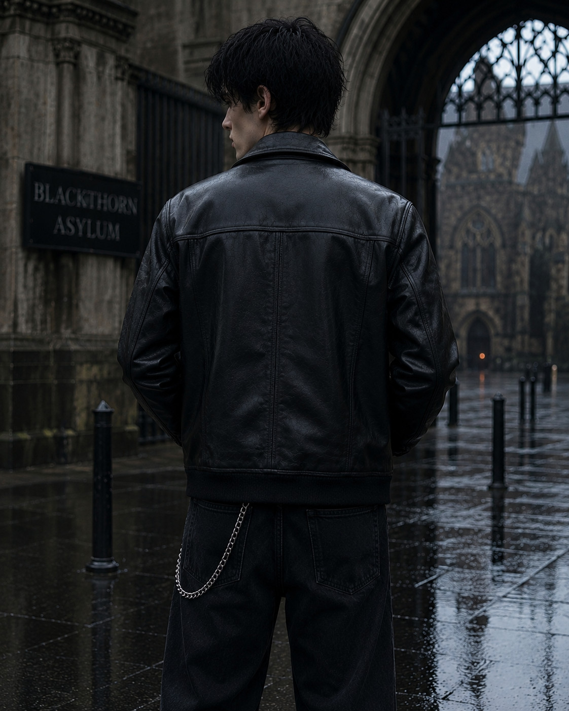 Men’s Black Real Leather Bomber Jacket | Handmade Genuine Leather Zip-Up Jacket