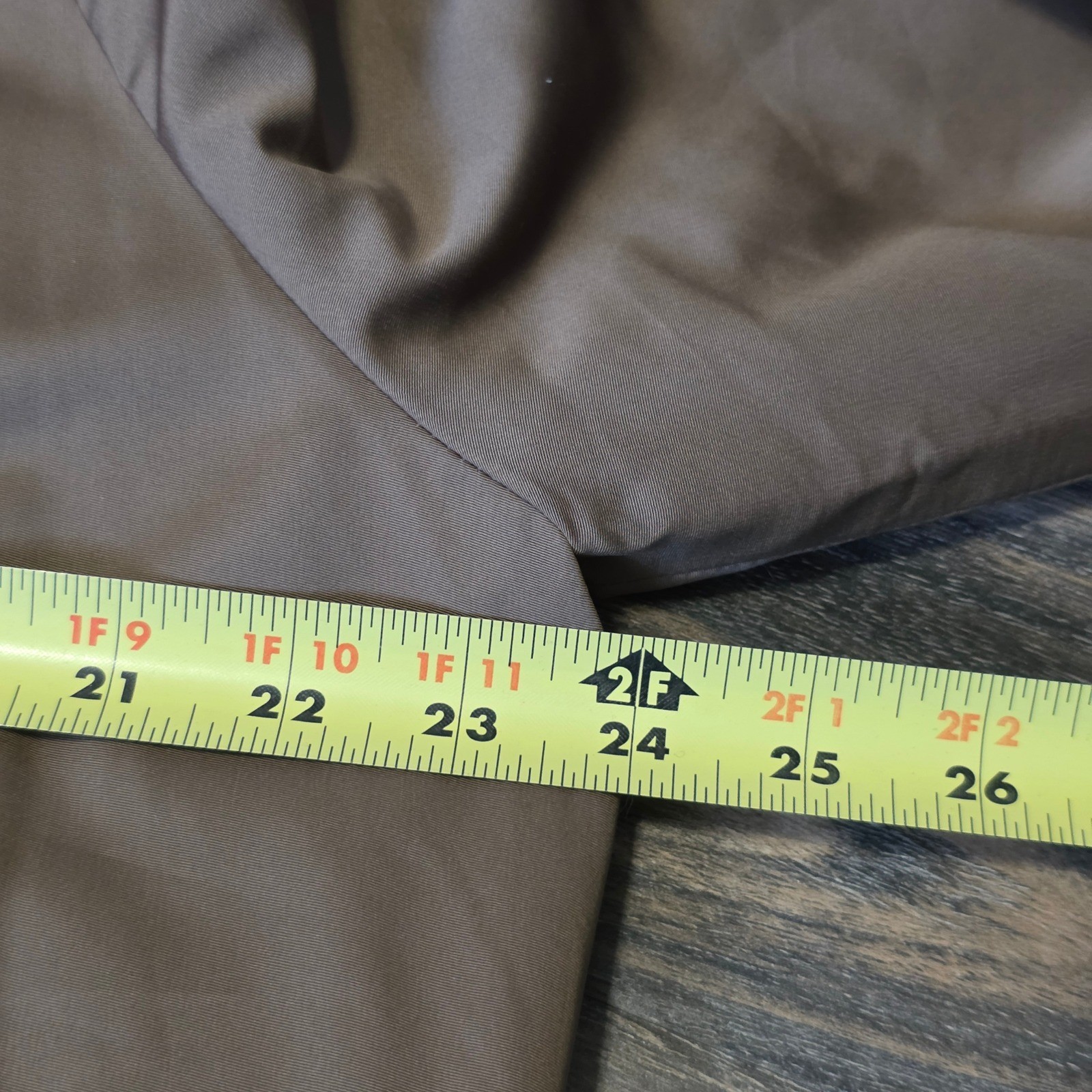 London Fog Mens Khaki Brown Belted Trench Coat Jacket 40L Longline Cotton Blend