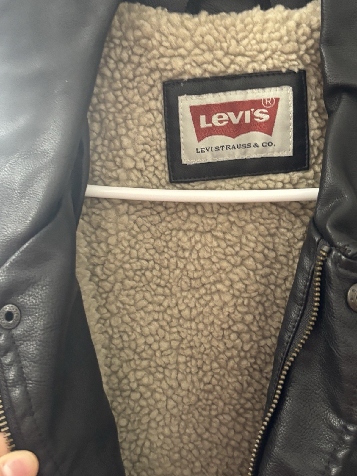 Levi’s Men’s Faux Leather Jacket Brown, Medium New With Tags