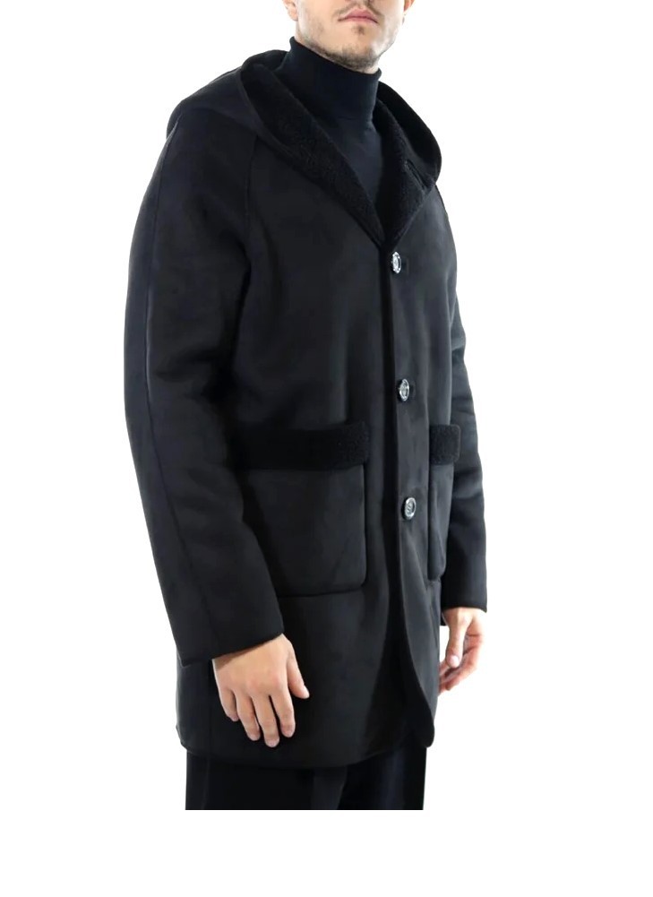 DANIELE ALESSANDRINI men’s sheepfold parka jacket DA1FW26J102 black 101
