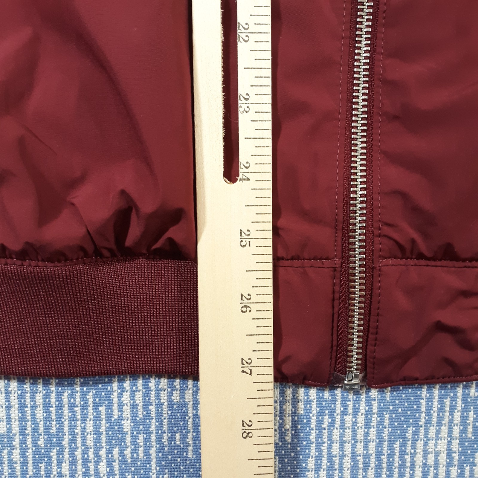 H&M Bomber Jacket Mens 2XL Red Full Zip Lined Wind Resistant