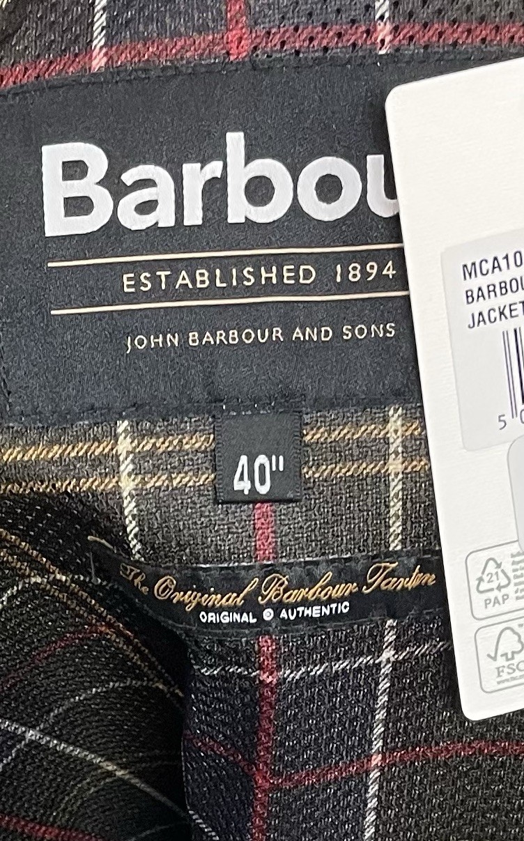 Barbour Size 40 = Medium Men’s Spey Casual Jacket in Dark Sand Full Zip New NWT