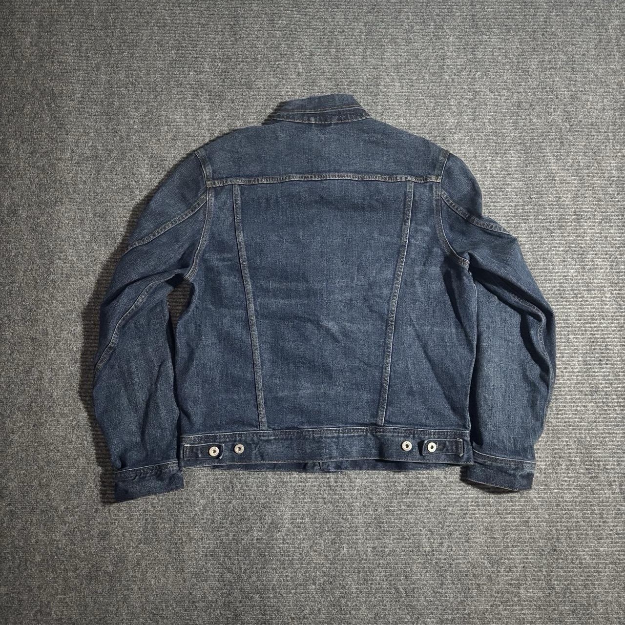 Vintage 2000s J.Crew Dark Wash Denim Trucker Jacket Size Large