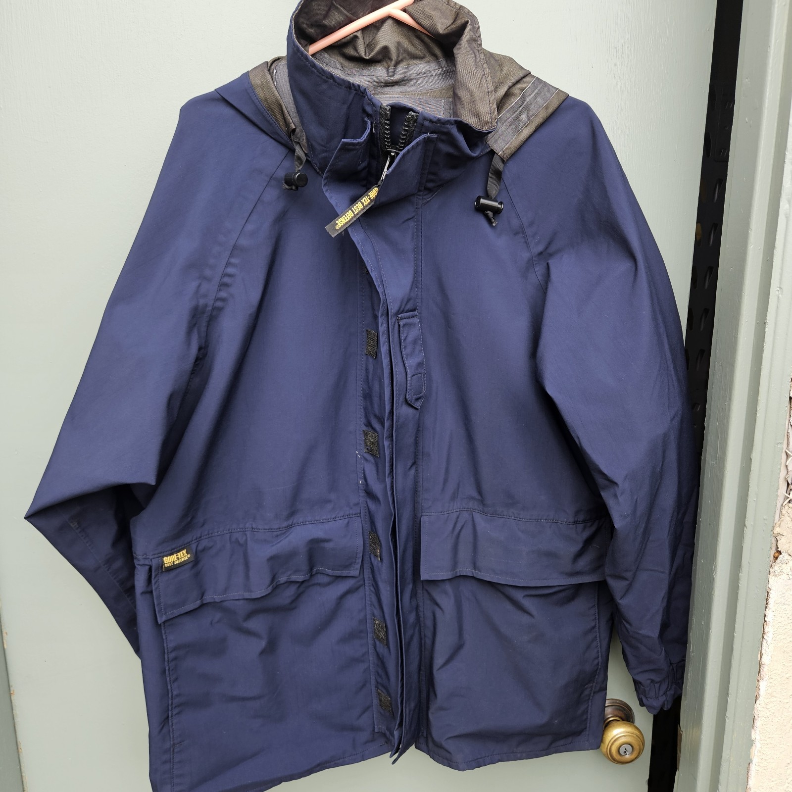 Propper Best Defense Foul Weather Parka Jacket Mens Large Gore Tex USA Navy