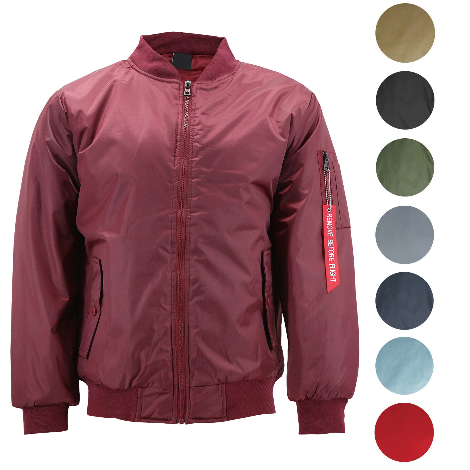 Men’s Premium Multi Pocket Water Resistant Padded Zip Up Flight Bomber Jacket