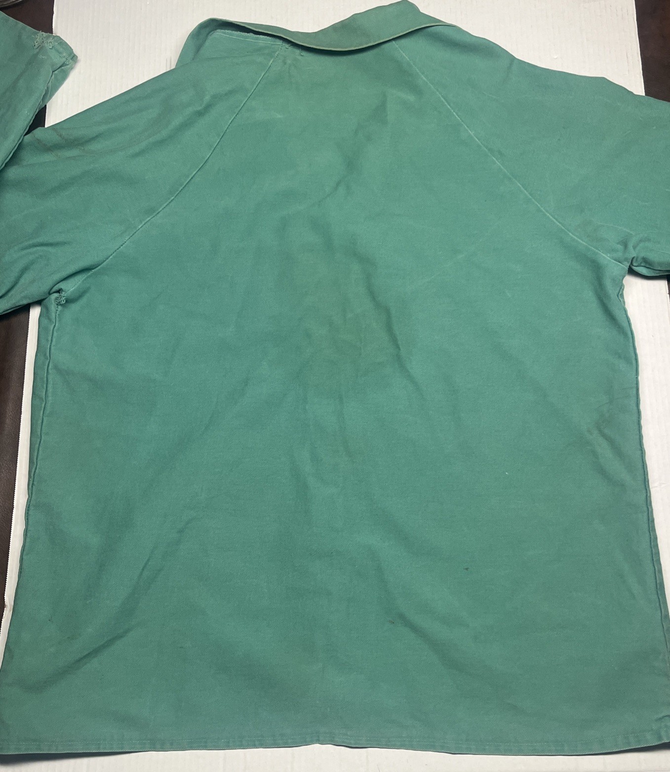 Vintage French Jacket Adult Men’s XL Green Chore Workwear Utility Canvas Foundry