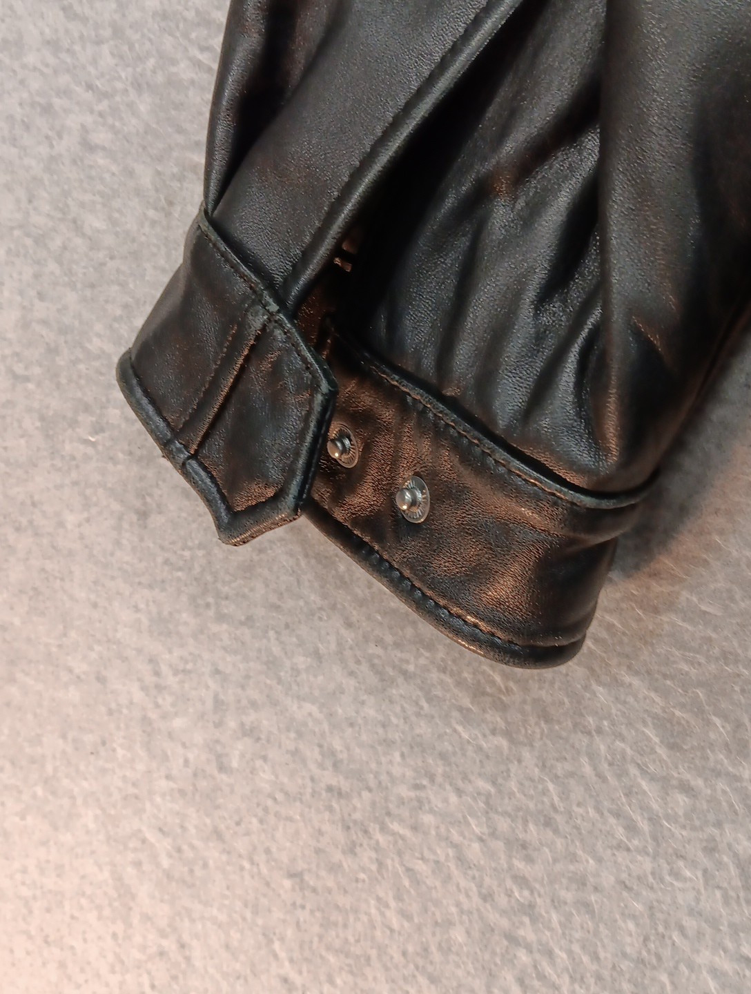Roundtree And Yorke Bomber Jacket Men’s Size XL Black 100% Lambskin Leather GUC