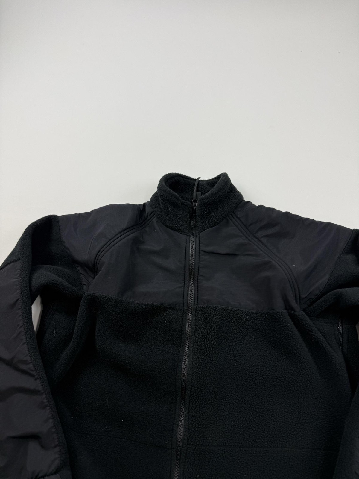 Navy Parka Military Jacket Mens Small Short Black Fleece Liner Full Zip US BIB