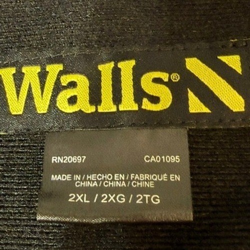 Walls Construction Jacket Full Zip Fleece Lined YJ918GA9 Grey Softshell Mens 2XL