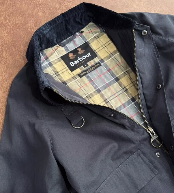 Barbour Corduroy Collar Plaid Lining Short Workwear Jacket Men Women