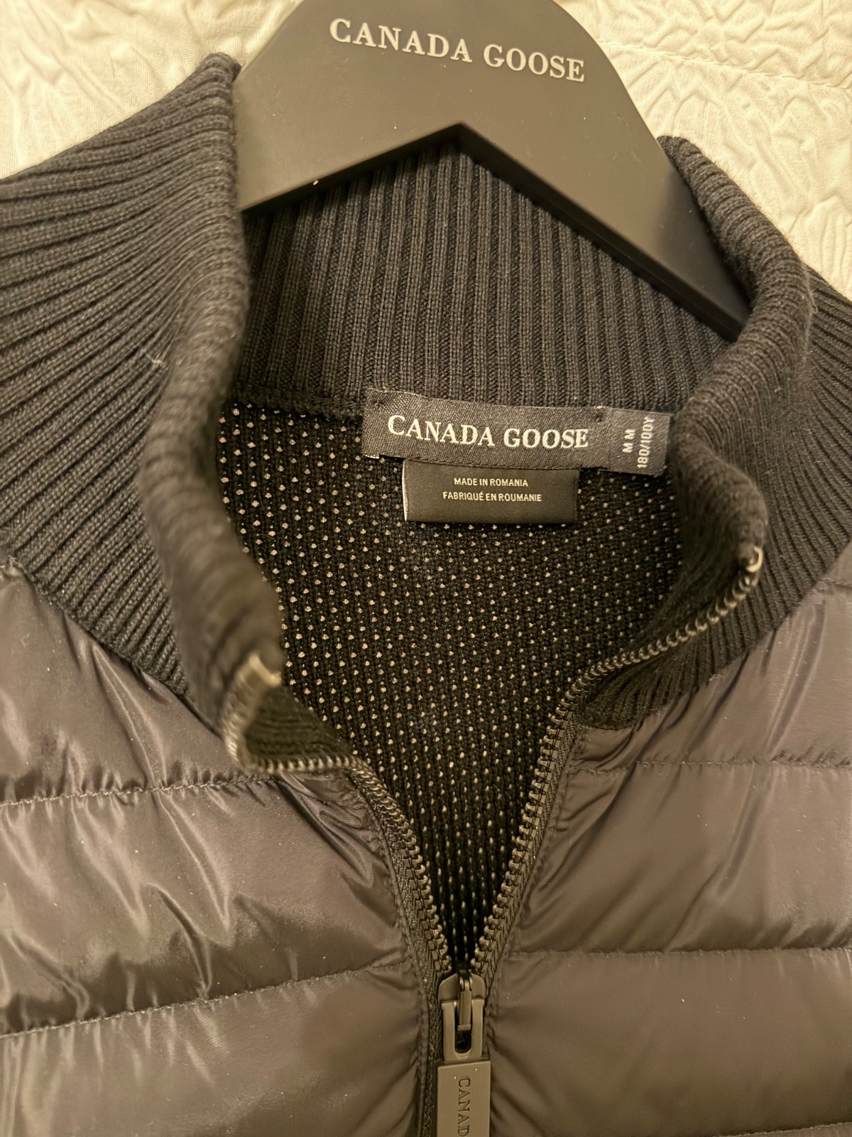 Canada Goose Jacket Men’s Hybridge Down Puffer Black Full Zip