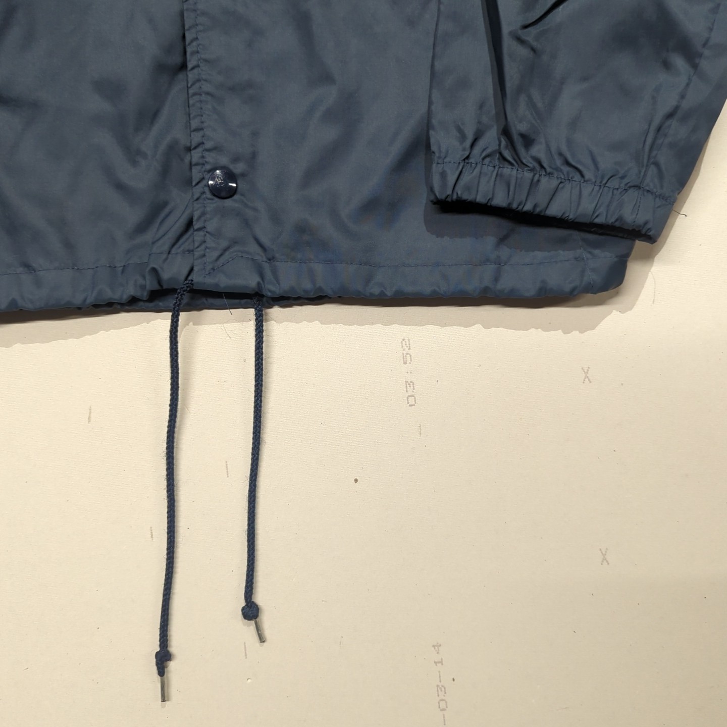 Vintage University Of Virginia UVA Coaches Jacket Navy Snap Button Drawstring S