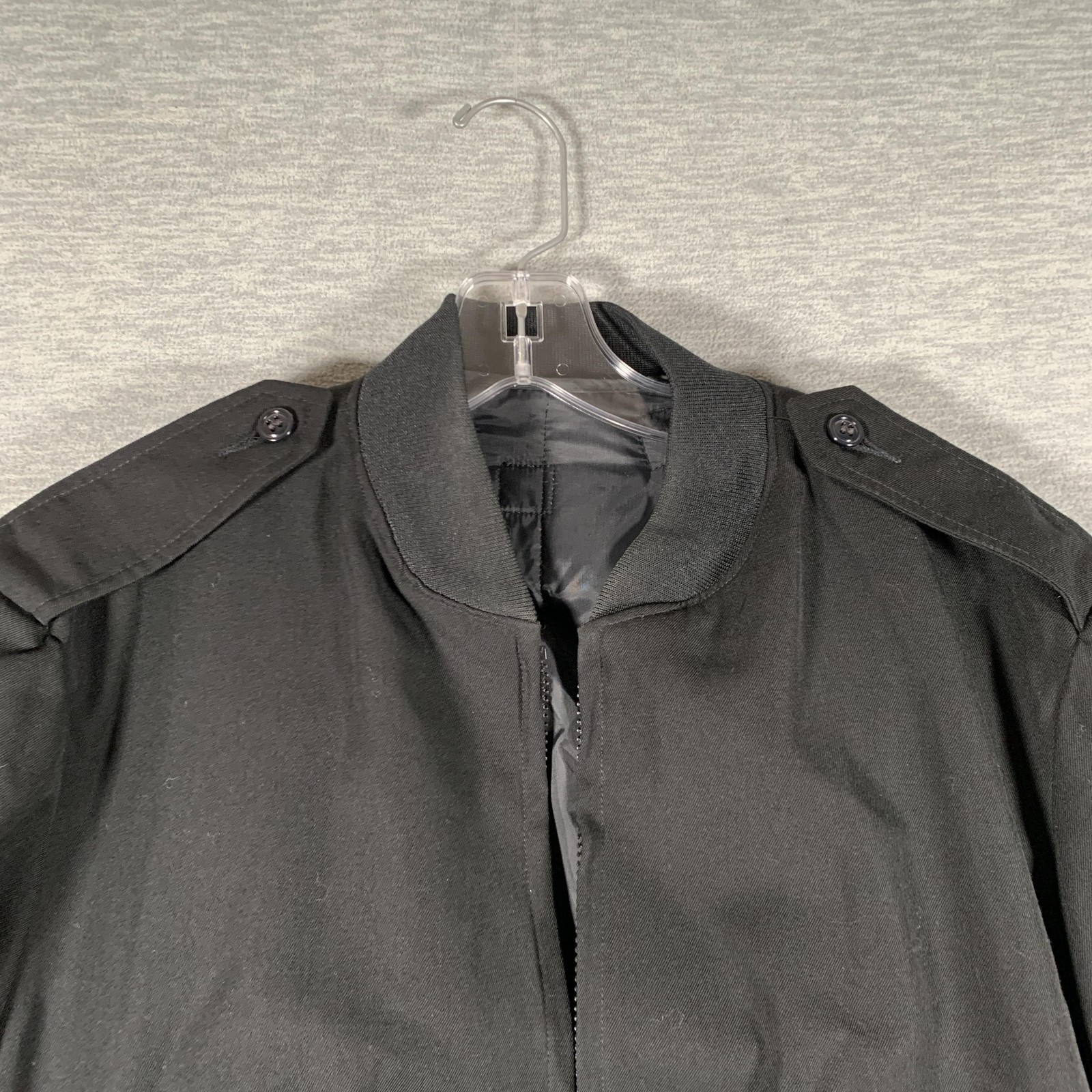 Patriot Jacket Mens 40 Regular Black Windbreaker Bomber Removable Liner