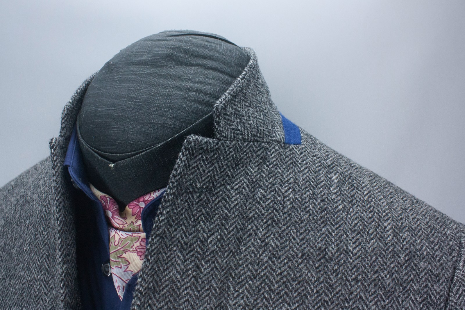 M&S Sartorial Blazer Mens 40 in Moon Tweed Charcoal Herringbone Sport Coat 102cm