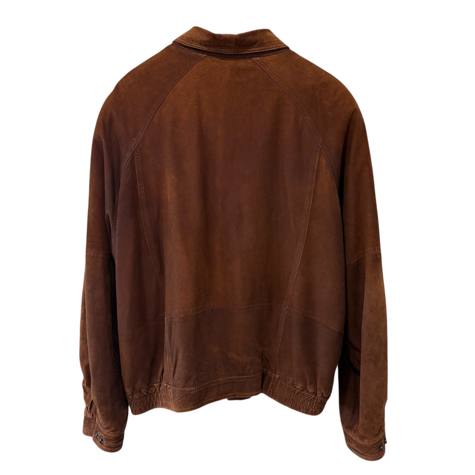 Vintage Remy Leather Men’s Brown Suede Bomber Jacket Size 40 Made in USA