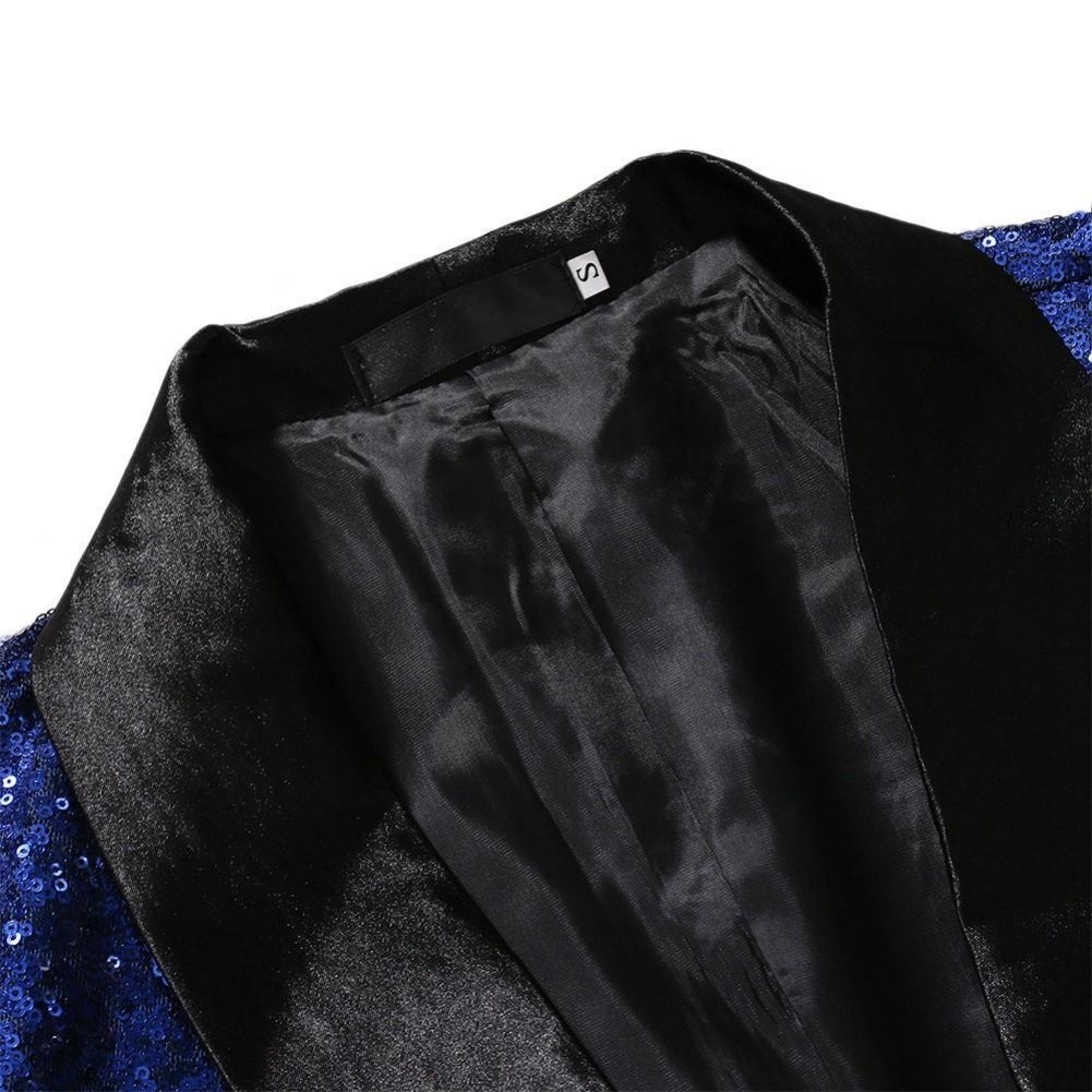 Mens Glitter Blazer Jacket Party Suit Coat Nightclub Tuxedo Style Gentleman