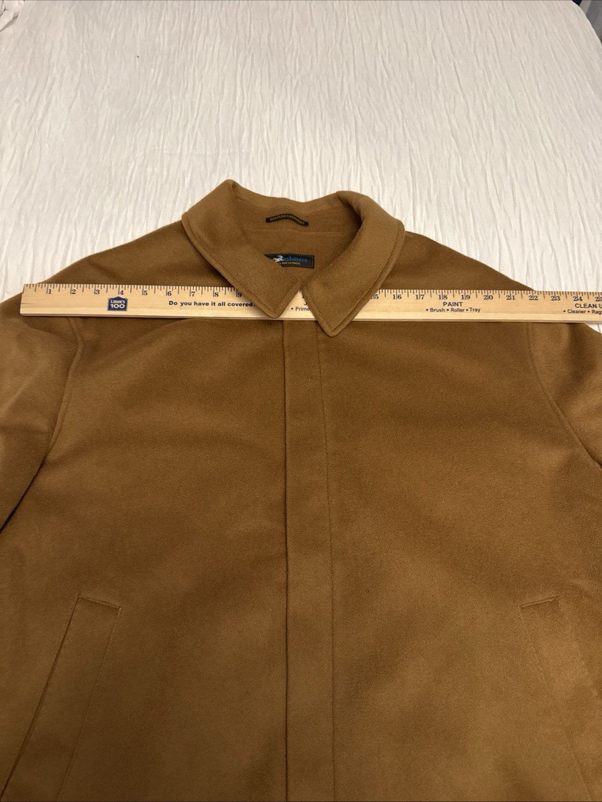 100% Luxury Cashmere Women’s Bomber Jacket Camel XXL Fully Lined EUC