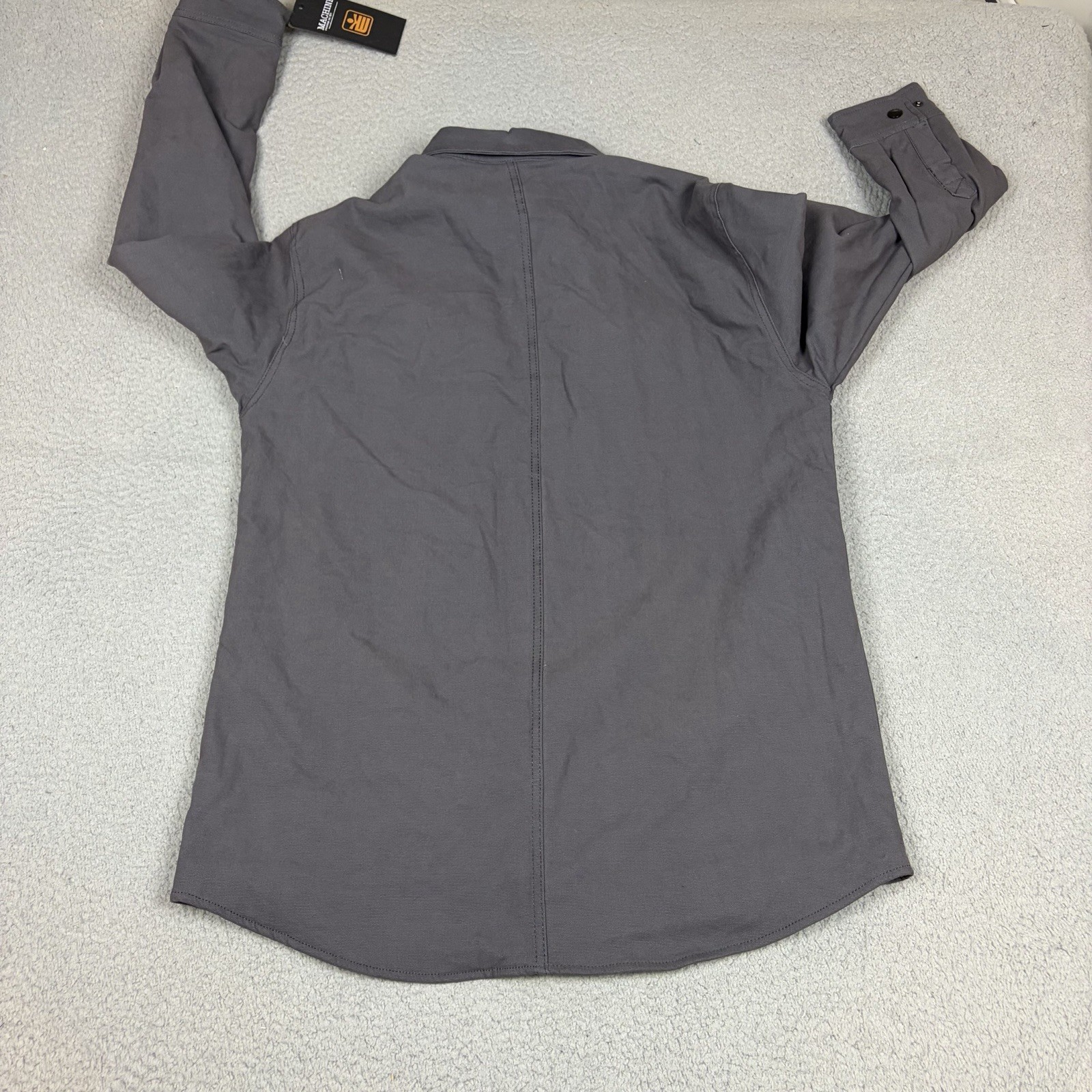 Machine Custom Co. Jacket Mens Medium Gray Lined Snaps Workwear Outdoor NWT