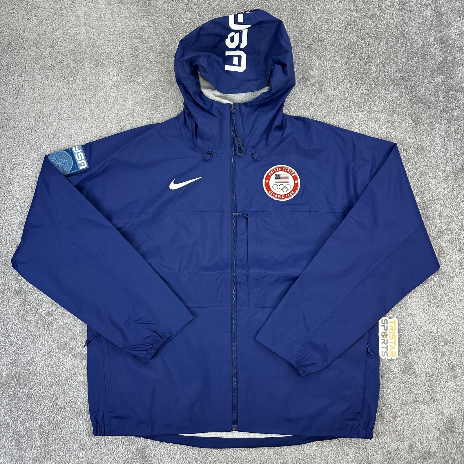 United States Olympic Team Jacket Mens Medium Blue Nike Beijing 2022 ACG Hooded